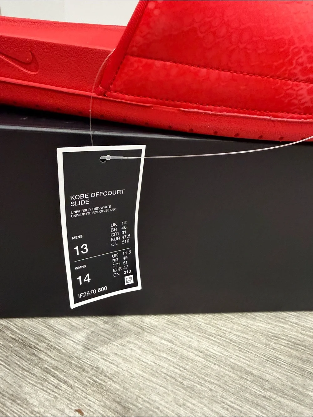 Men's Nike Kobe Bryant Offcourt Slide University Red IF2870-600 White Slides 13